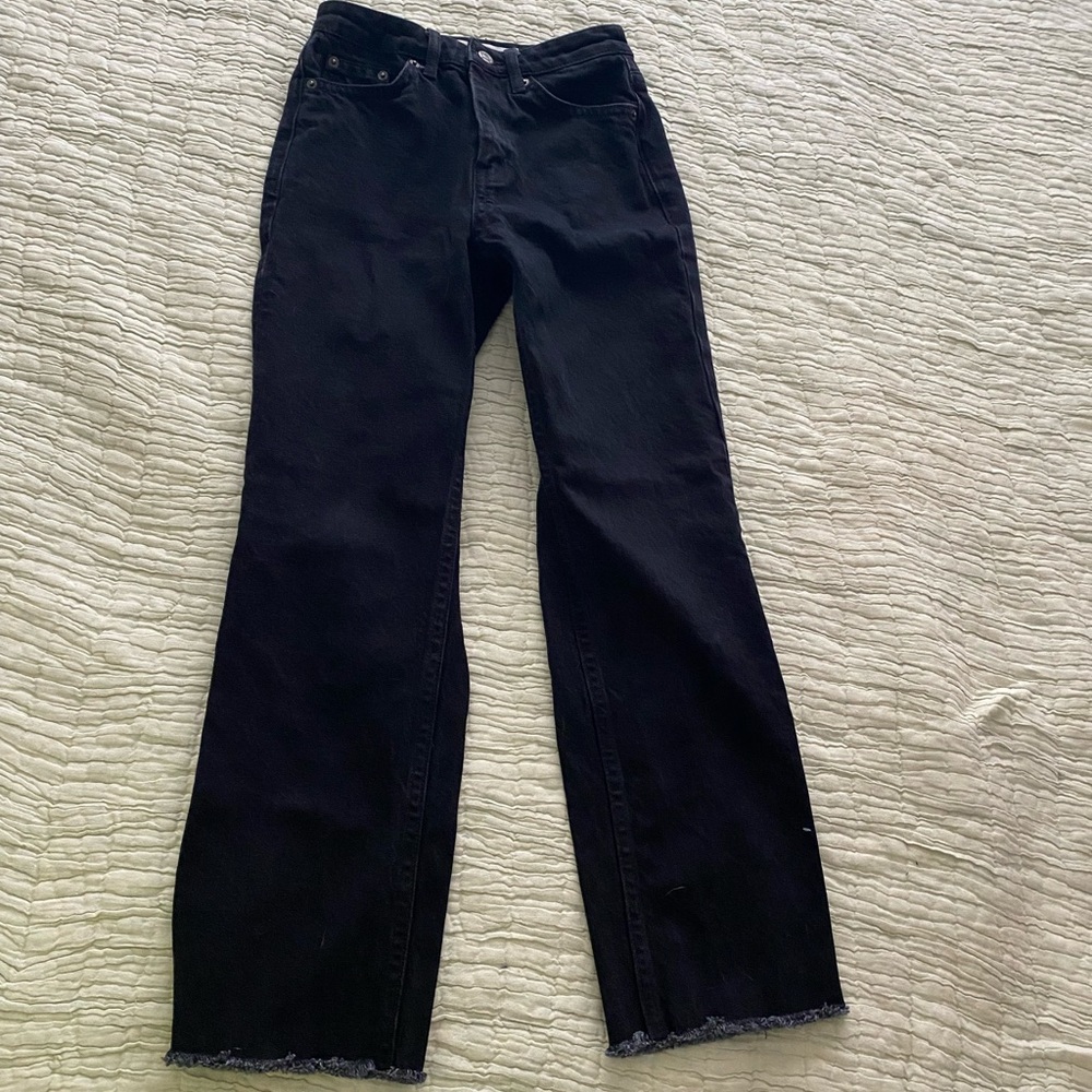 Topshop straight black jeans